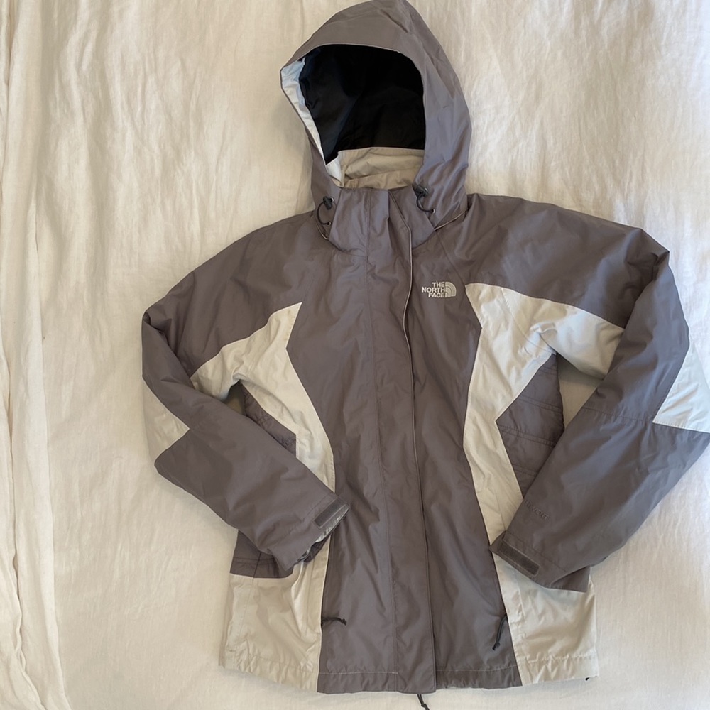 The North face double shelled jacket / size S / white and grey - Picture 2 of 16